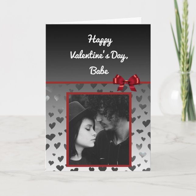 Agrega tu foto a esta tarjeta del Día de San Valen (Anverso)
