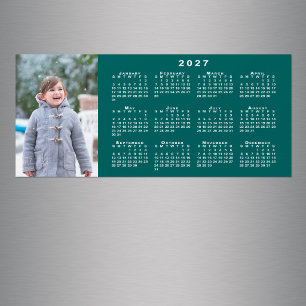 Agrega tu foto Calendario 2027 Imán Verde Aguamari