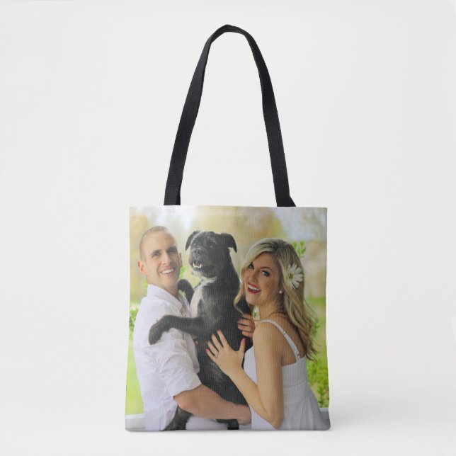 Agrega tu foto personalizada en una bolsa tote dob (Anverso)