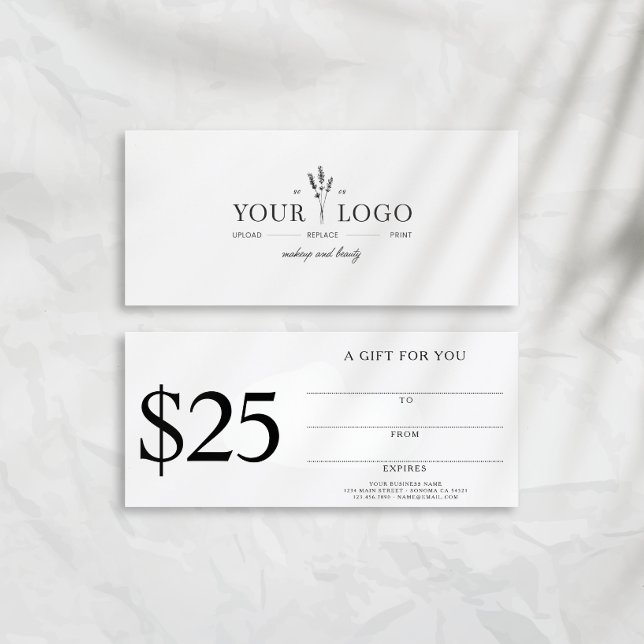 Agrega tu logo Certificado de regalo de belleza pa (Subido por el creador)