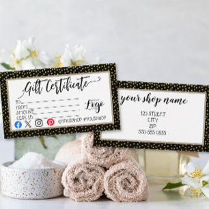 AGREGA TU LOGO Certificado de regalo de marketing 