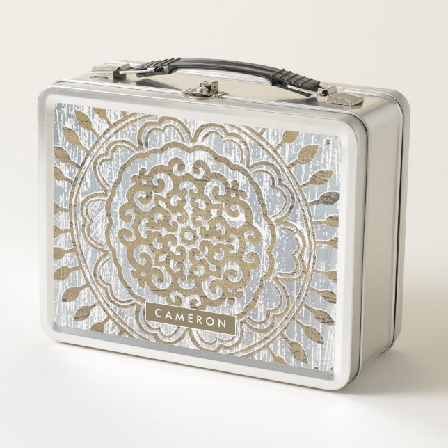 Agrega tu nombre | Mandala Gold Design (Anverso)