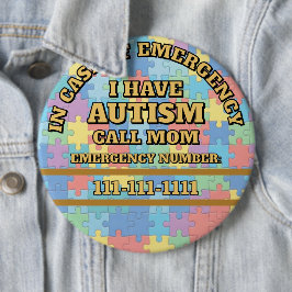 Agrega tu número de teléfono Botón de autismo
