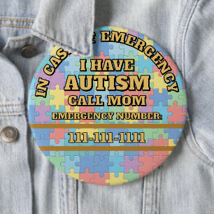 Agrega tu número de teléfono Botón de autismo