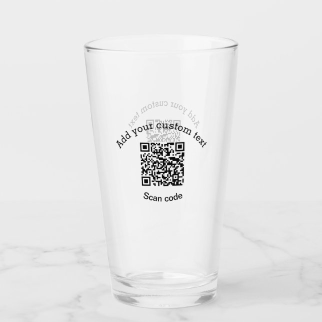 Agrega tu texto personalizado código de escaneo QR (Anverso)