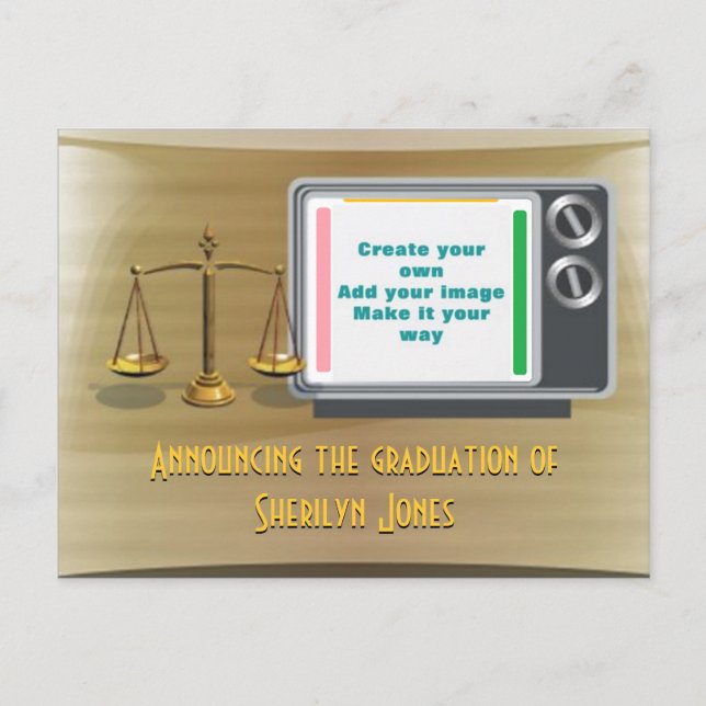 Agregar anuncio de graduación con foto (Anverso)