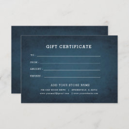 Agregar certificado de regalo comercial editable c