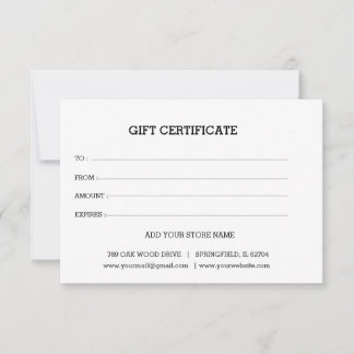 Agregar certificado de regalo comercial editable c