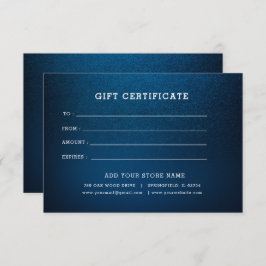 Agregar certificado de regalo comercial editable c