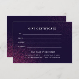 Agregar certificado de regalo comercial editable c