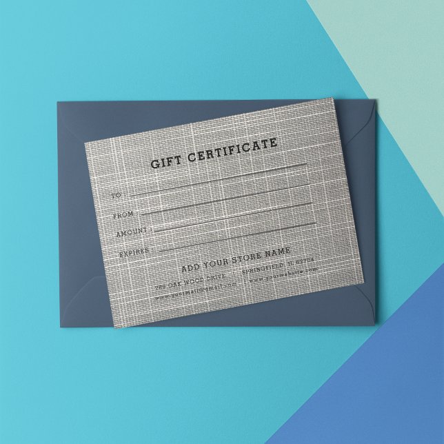 Agregar certificado de regalo comercial editable c ( Business Gift Certificate With Logo)