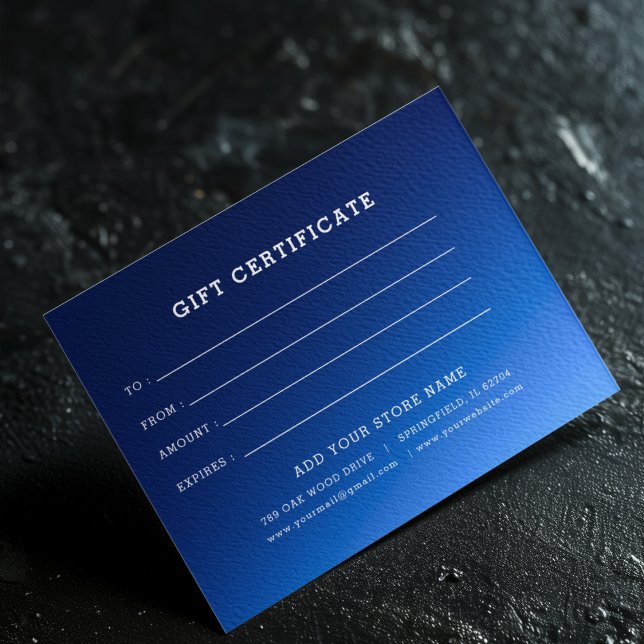 Agregar certificado de regalo comercial editable c ( Business Gift Certificate With Logo)