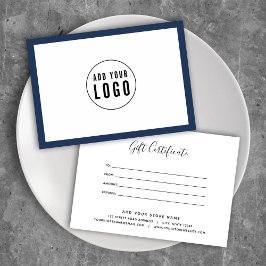 Agregar certificado de regalo de color de caligraf