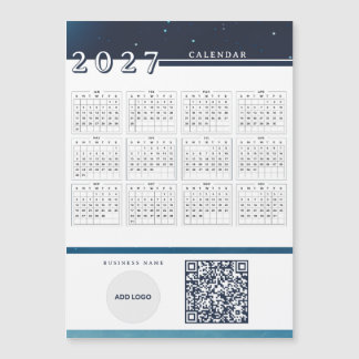 Agregar código QR del calendario 2027 Logo Tarjeta