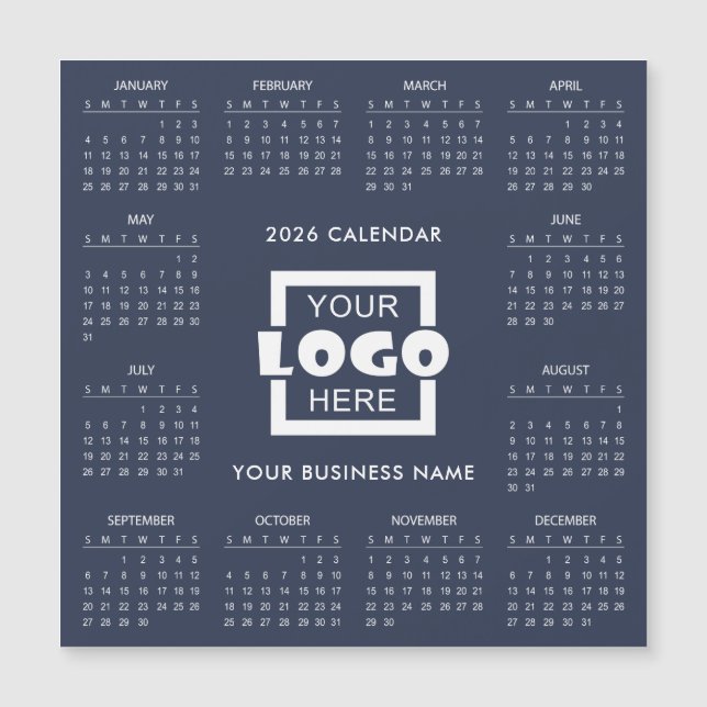 Agregar el logotipo de su propio negocio Calendari (Anverso)