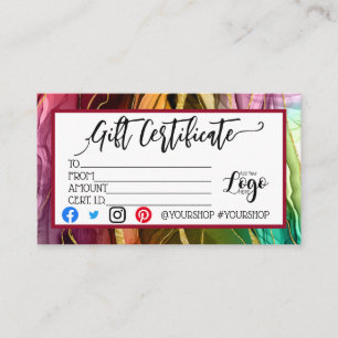 AGREGAR EL marketing de su certificado de regalo d