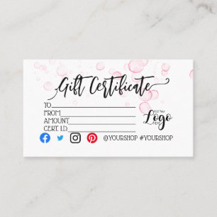 AGREGAR EL marketing de su certificado de regalo d