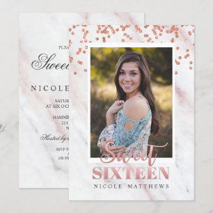 AGREGAR FOTO - Invitación Moderna Sweet 16
