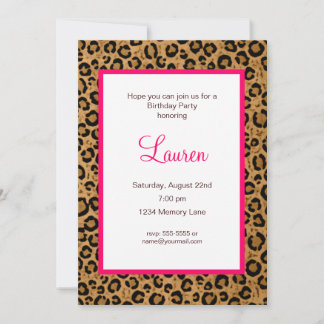 Agregar invitación de cumpleaños a tu leopardo de 