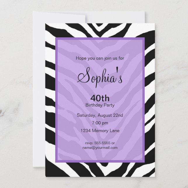 Agregar invitación de cumpleaños de edad (Anverso)