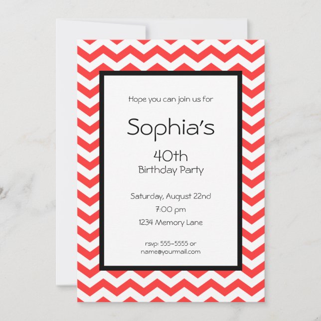 Agregar invitación de cumpleaños de edad (Anverso)