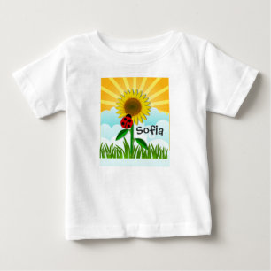 Agregar nombre de bebé a camiseta Sunshine y Sunfl