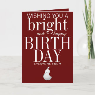 Agregar su logo Tarjeta de cumpleaños para emplead