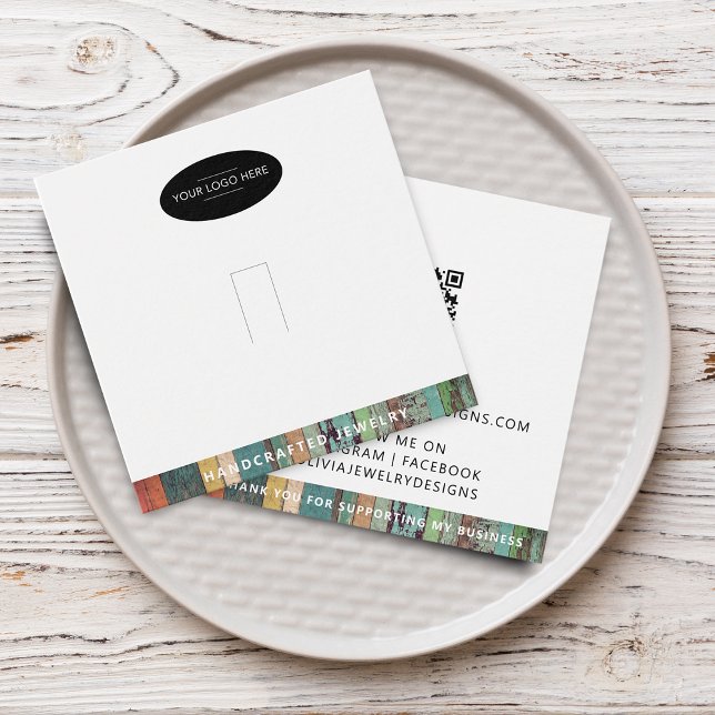 Agregar tarjeta de presentación de anillo con logo (Add Business Logo and QR Code Ring Display Card)