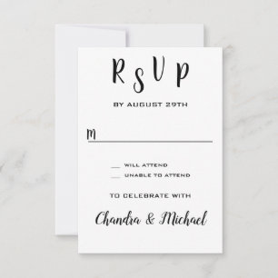Agregar tarjetas RSVP de respuesta de Boda de nomb