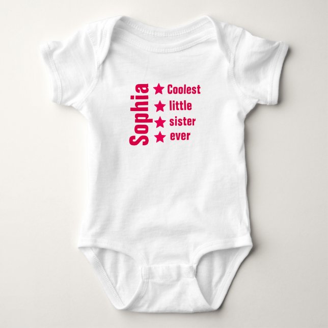 Agregar tu nombre  Bodysuit de Jersey para Bebé (Anverso)