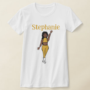 Agregar una camiseta de bailarina amarilla con nom