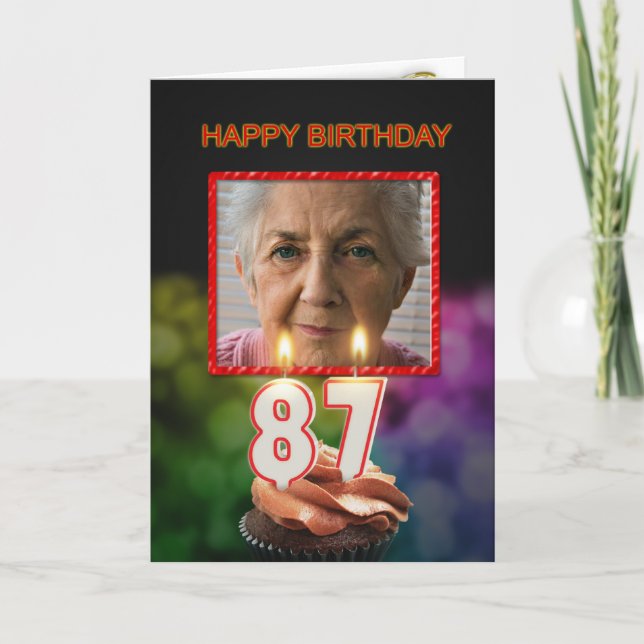 Agregar una foto, 87ª tarjeta de cumpleaños con ve (Anverso)