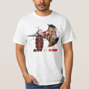 AGRON UN HACHA PARA MOLER LA CAMISETA