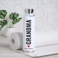 Amor simple Abuela Nombre personalizado Botella de