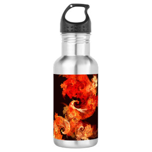 Agua Aves de Fuego bailando Resumen Botella de Arte