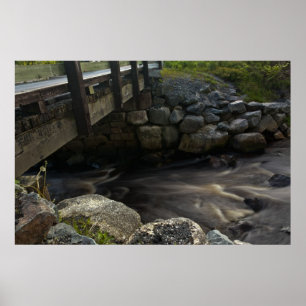 Agua bajo el puente fina huella de arte