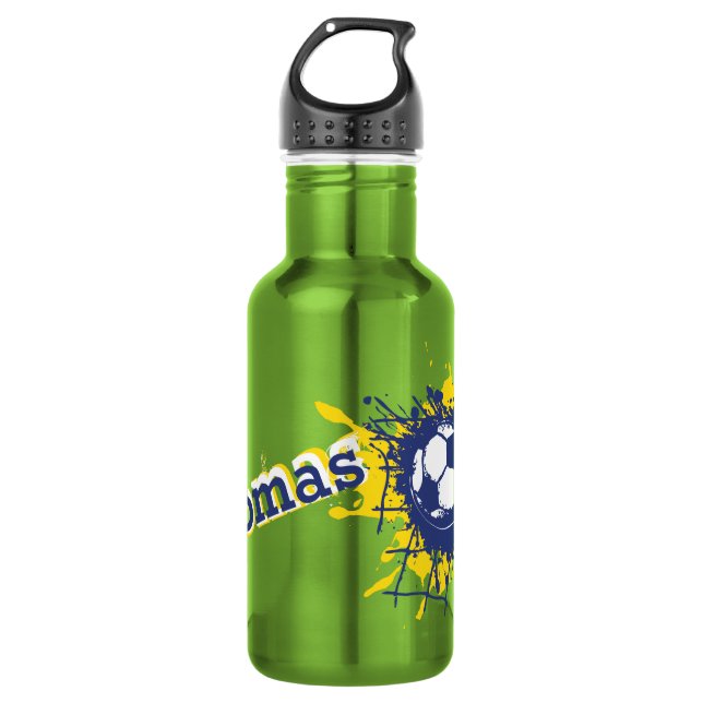 Agua Balón de fútbol y botella nombrada splat de las (Anverso)