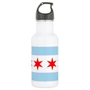 Agua Bandera de Chicago, botella de la libertad del