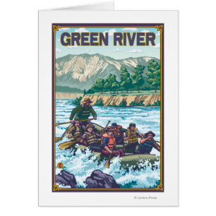 Agua blanca que transporta en balsa - Green River,