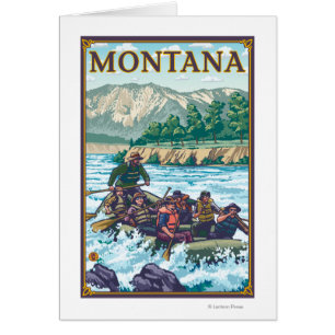 Agua blanca que transporta en balsa - Montana
