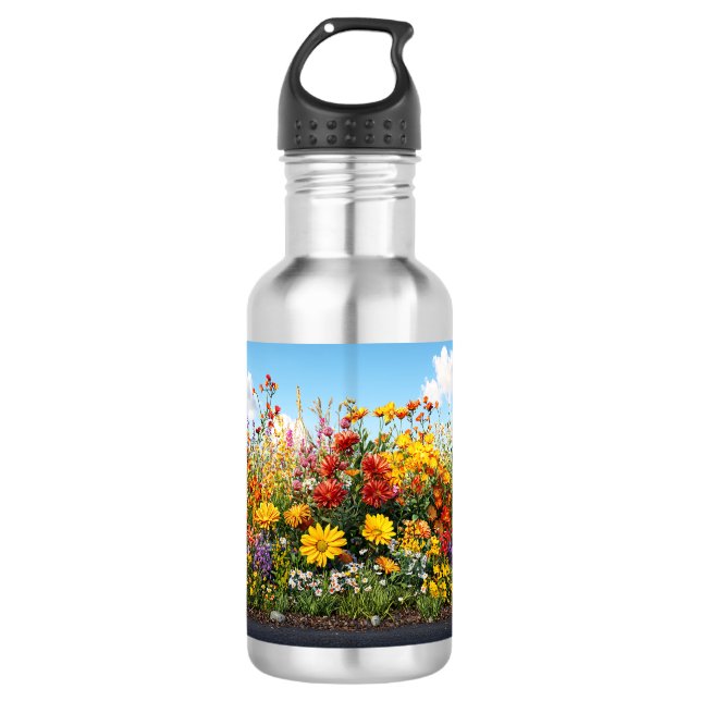 Agua Botella acuática del Jardín de Flores Silvestres. (Anverso)