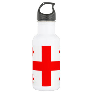 Agua Botella con bandera de Georgia