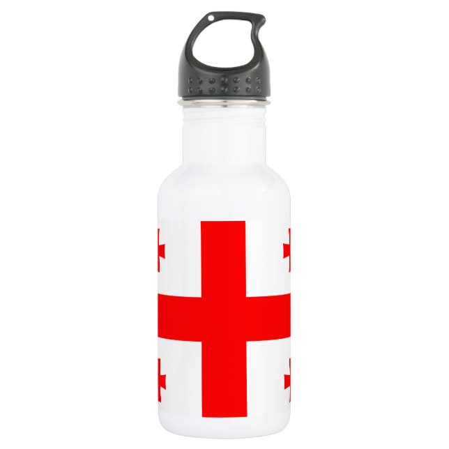 Agua Botella con bandera de Georgia (Anverso)