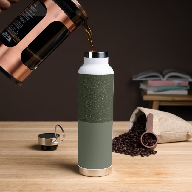 Agua Botella con efecto de ruido verde personalizado Mo (Café)