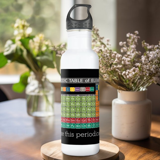 Agua Botella con la tabla periódica de los elementos (Personalized water bottle - periodic table of elements)