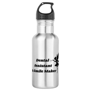 Agua Botella de acero inoxidable Dental Assistant Smile