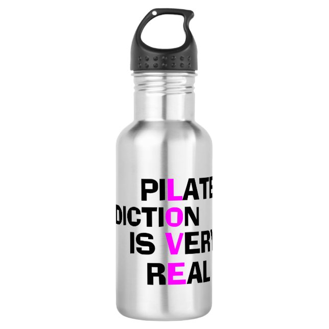 Agua Botella de adicción Pilates - Un regalo gracioso ú (Anverso)
