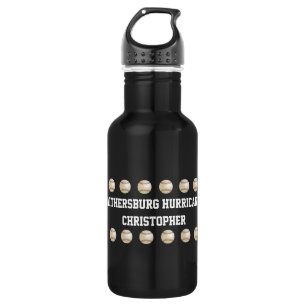 Agua Botella de agua, personalizada, equipo de béisbol