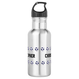 Agua Botella de agua, personalizada, fútbol, acero