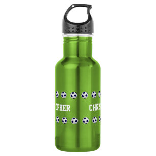 Agua Botella de agua, personalizada, fútbol, verde